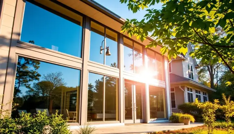 Low-E Glass Windows on a Modern Residential Home