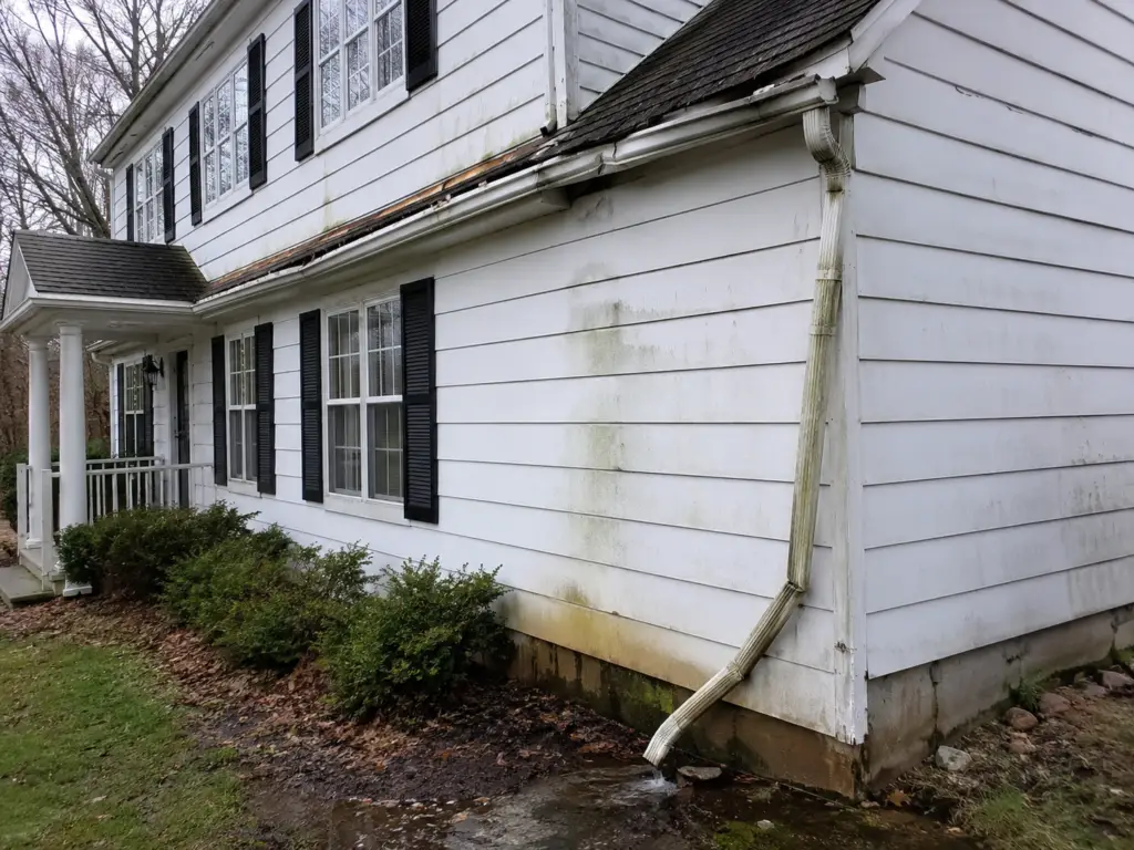 damaged gutters roof foundation