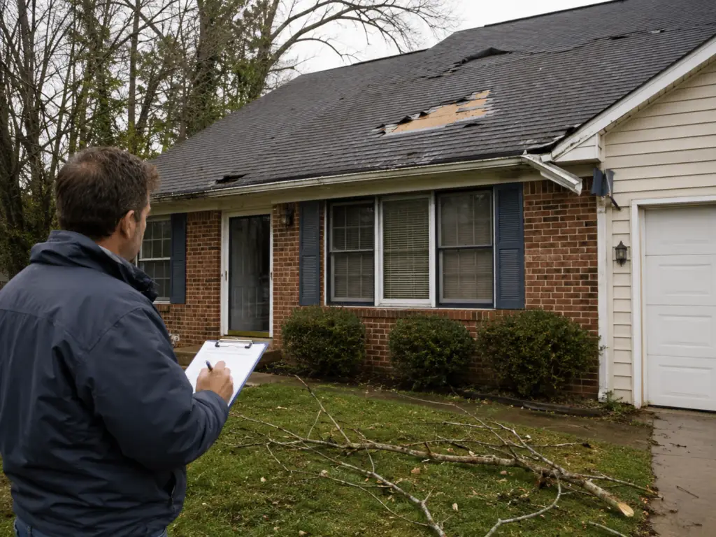 exterior damage insurance checklist