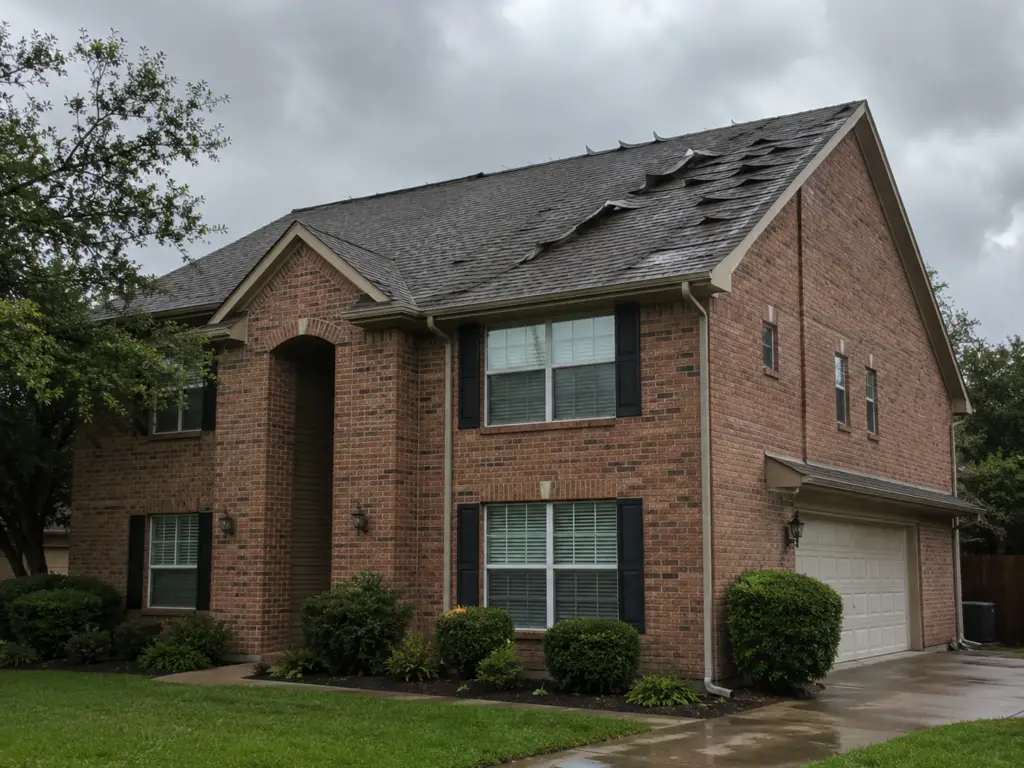 lifted shingles wind damage
