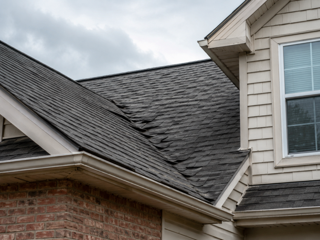 buckling roof shingles signs
