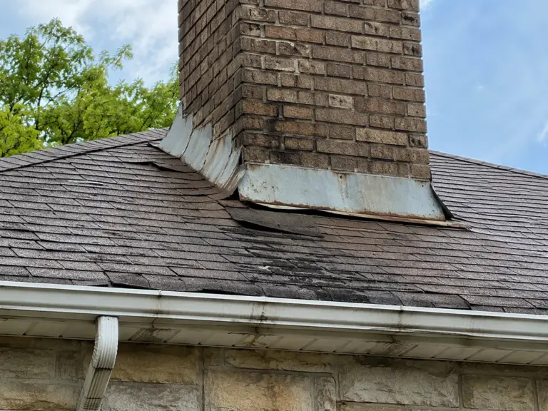 chimney flashing damage signs