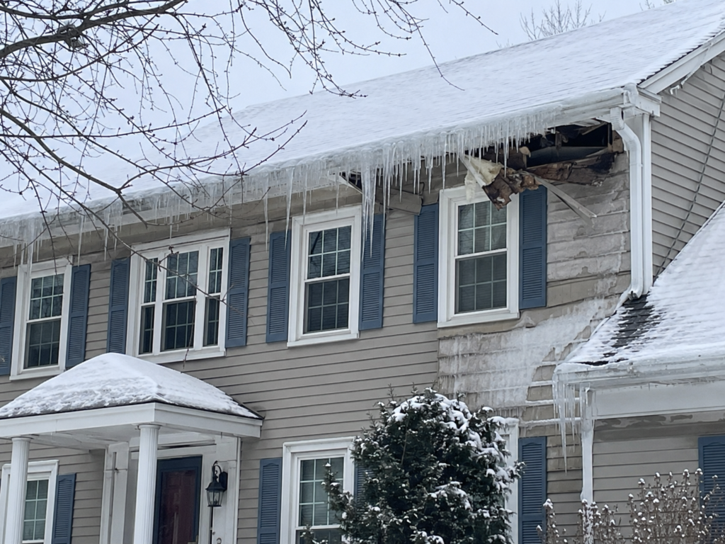ice dam roof damage
