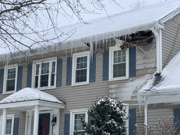 ice dam roof damage