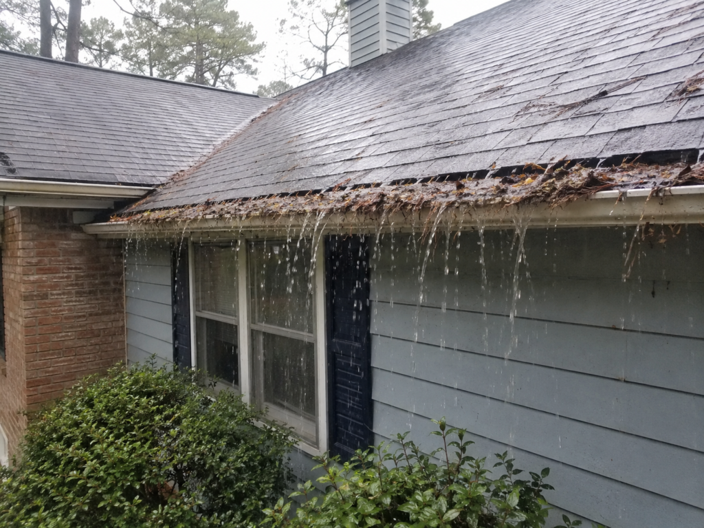 roof drainage problems rain
