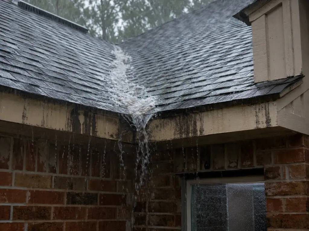 roof drainage problems rain