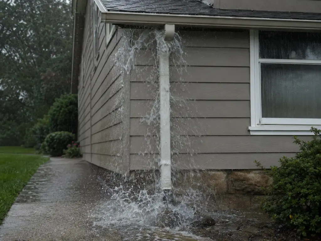 roof drainage problems rain