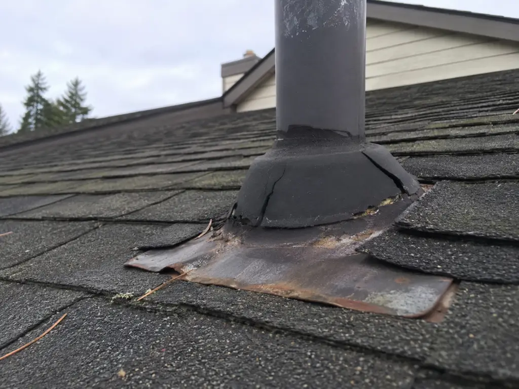 roof flashing problem signs