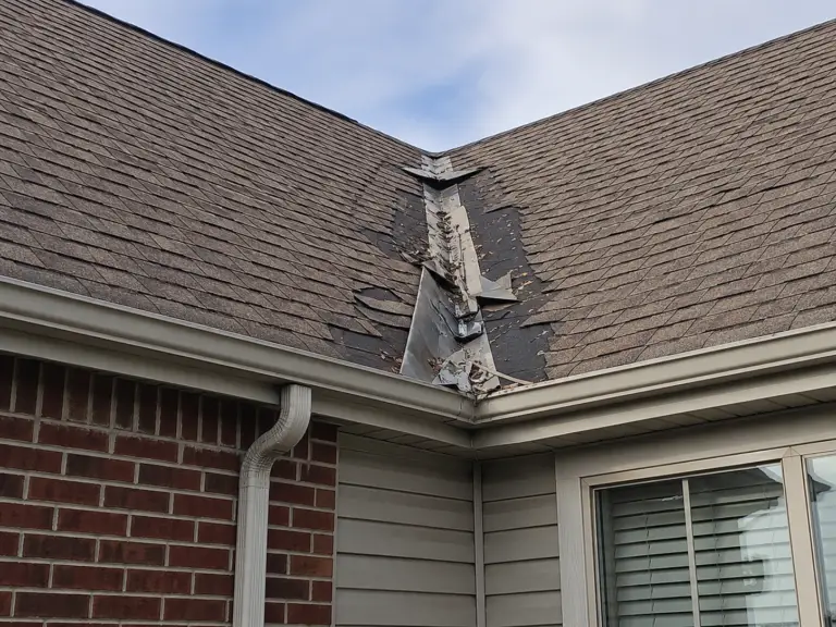 roof valley damage signs