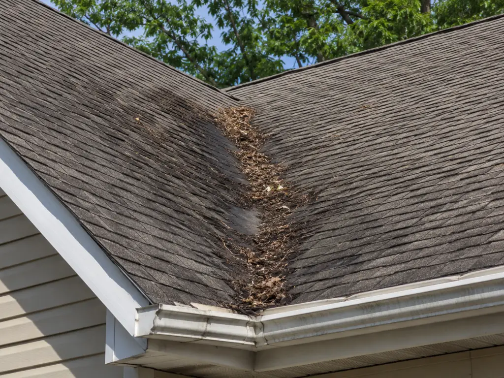 roof valley damage signs