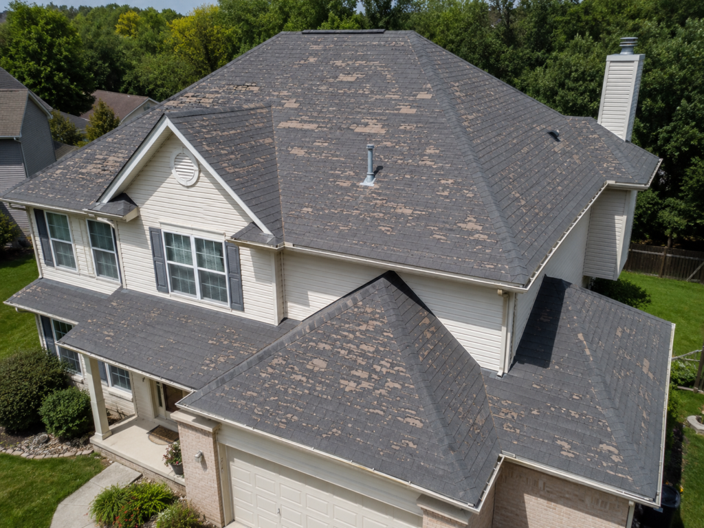 shingle granule loss signs